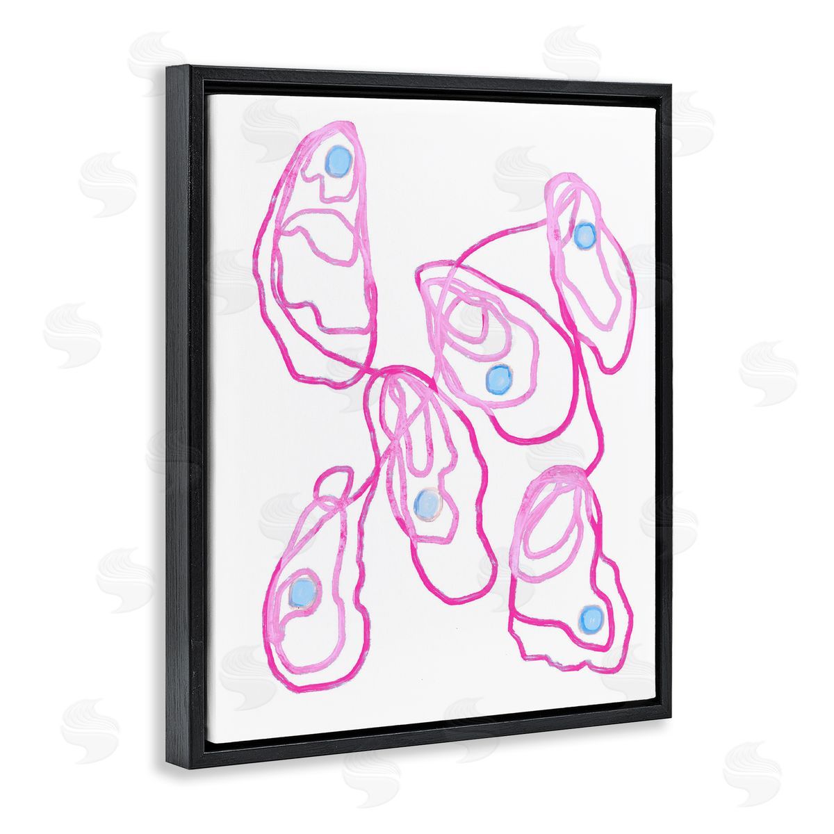 Lil' Rue Minimalist Pink Oysters Canvas Wall Art Print