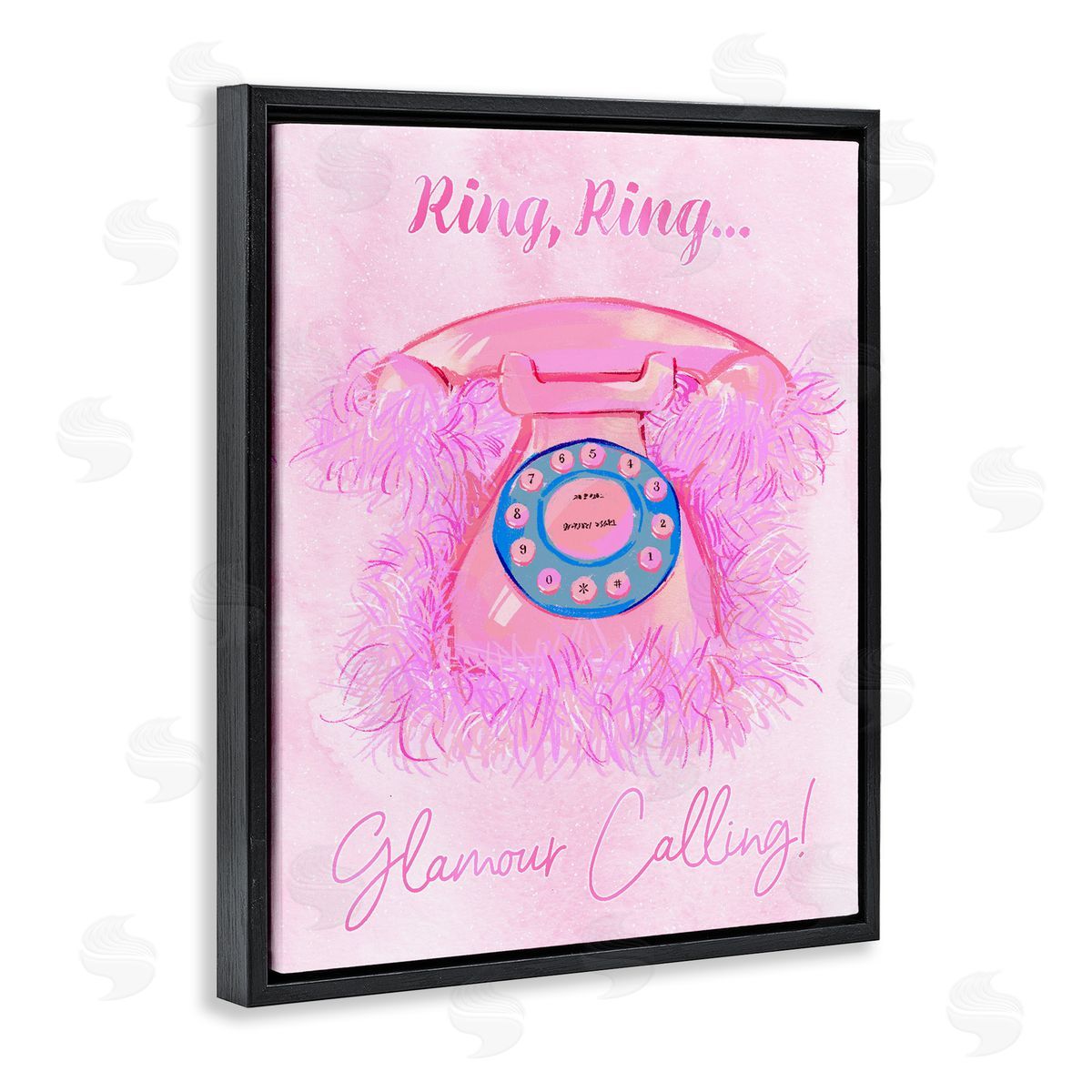 Ziwei Li Ring Glamour Calling Black Floating Frame Canvas Wall Art Print