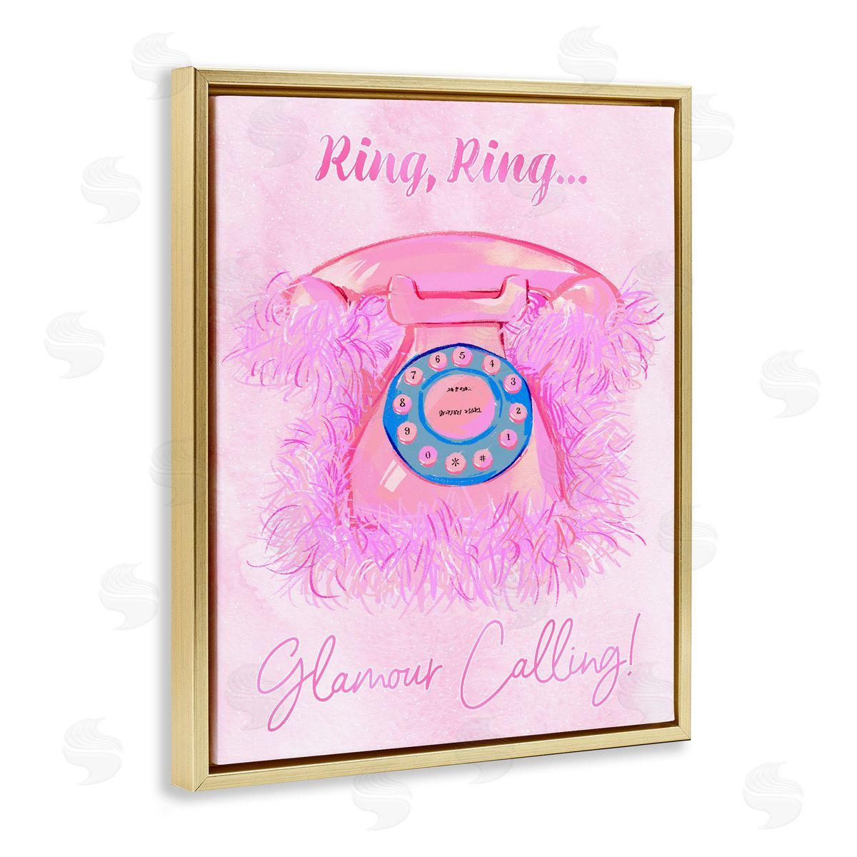 Ziwei Li Ring Glamour Calling Gold Floating Frame Canvas Art Print