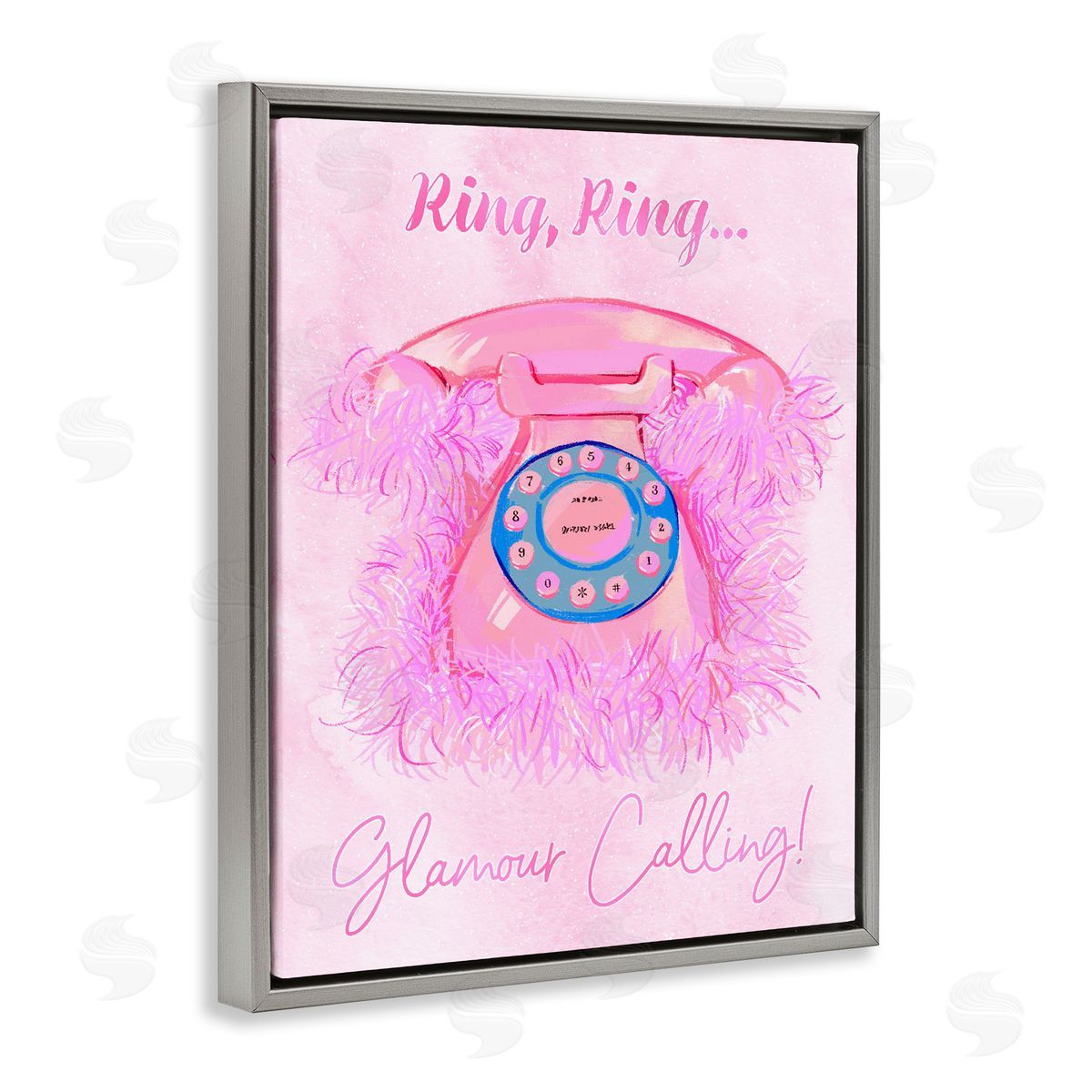 Ziwei Li Ring Glamour Calling Gray Floating Frame Canvas Art Print