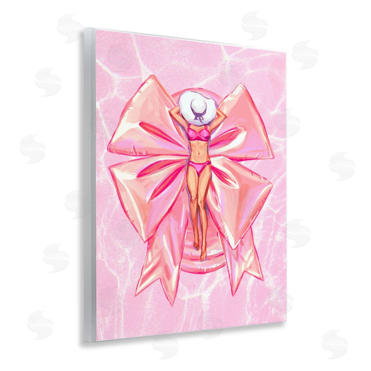 Ziwei Li Feminine Ribbon Pool Float Wall Plaque Art Print