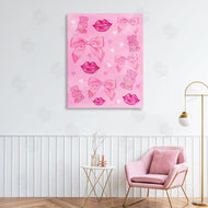 Ziwei Li | Lips Bows & Bears on Pink