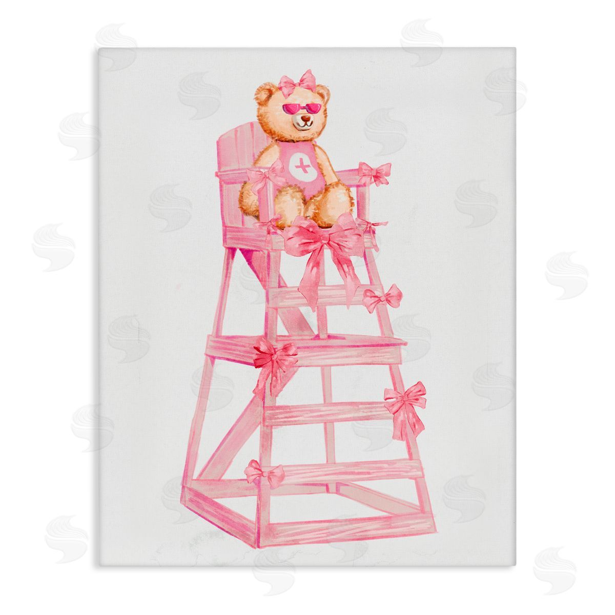 Ziwei Li Teddy Bear Life Guard Canvas Wall Art Print