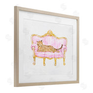 Ziwei Li | Sleeping Leopard on Striped Sofa