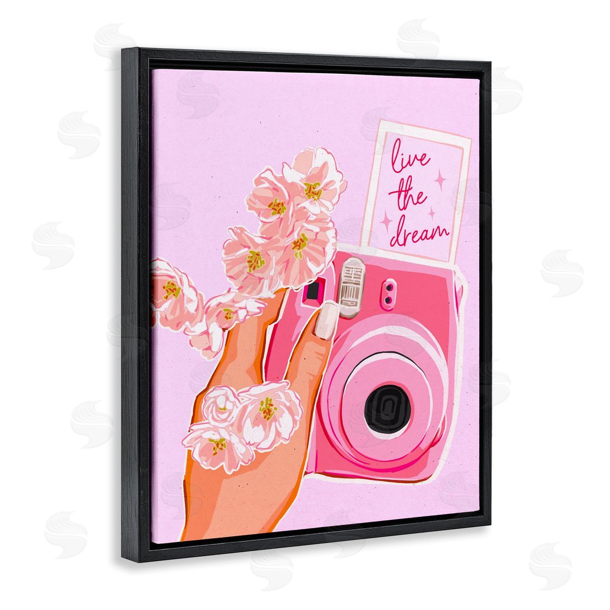 Ziwei Li Live The Dream Camera Black Floating Frame Canvas Wall Art Print