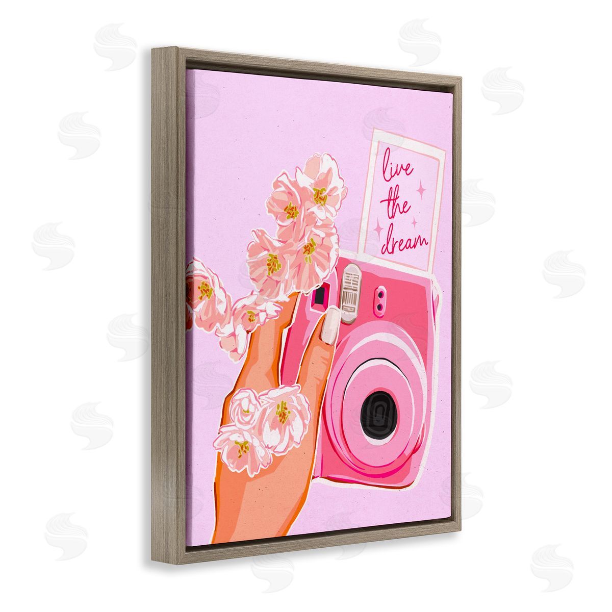 Ziwei Li Live The Dream Camera Brown Floating Frame Canvas Art Print