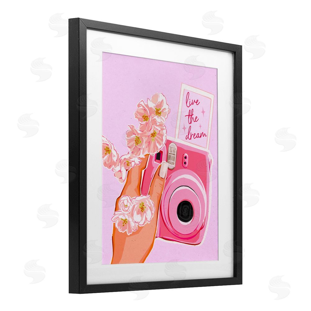 Ziwei Li Live The Dream Camera Black Framed Print Under Glass Art
