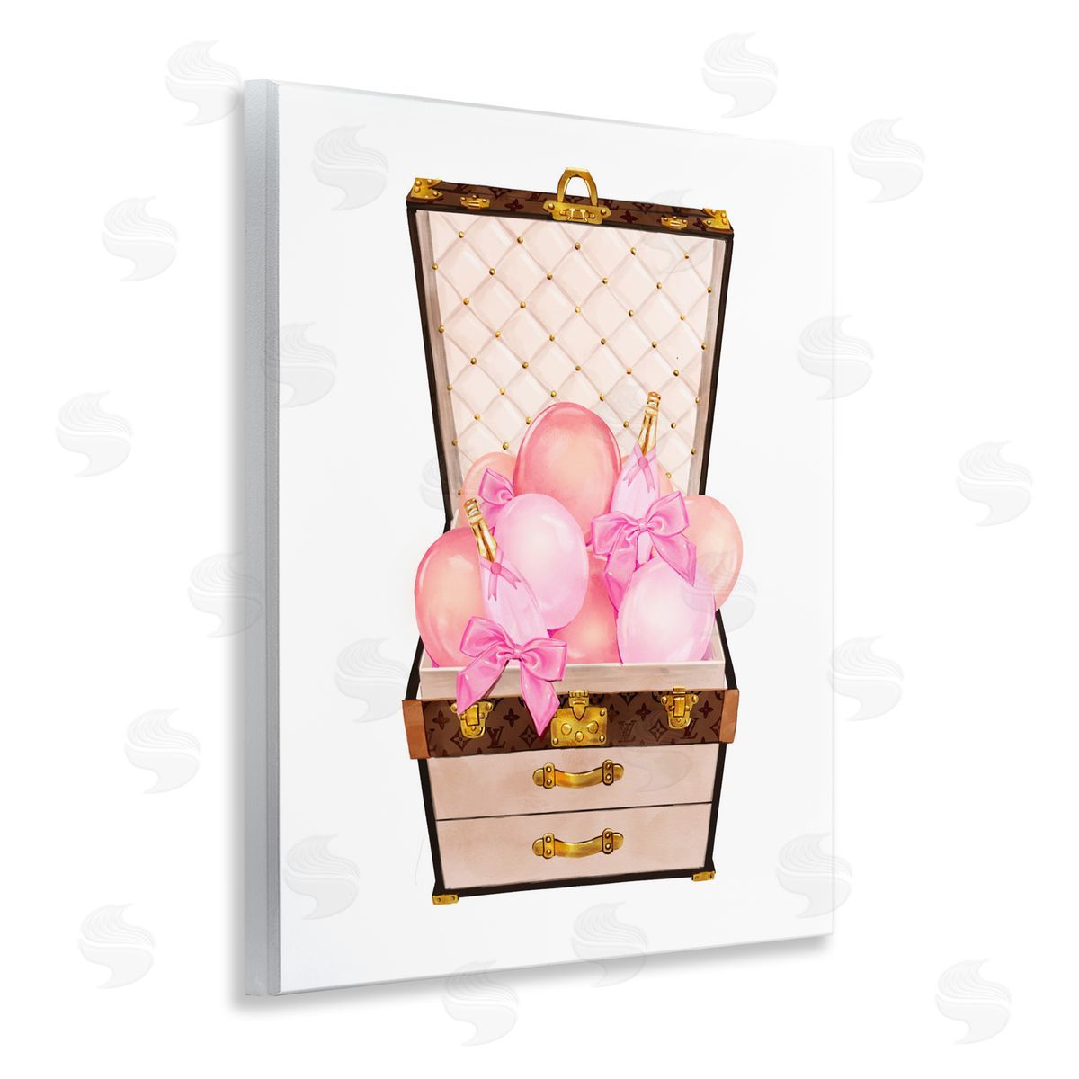 Ziwei Li Balloon & Champagne Filled Trunk Wall Plaque Art Print