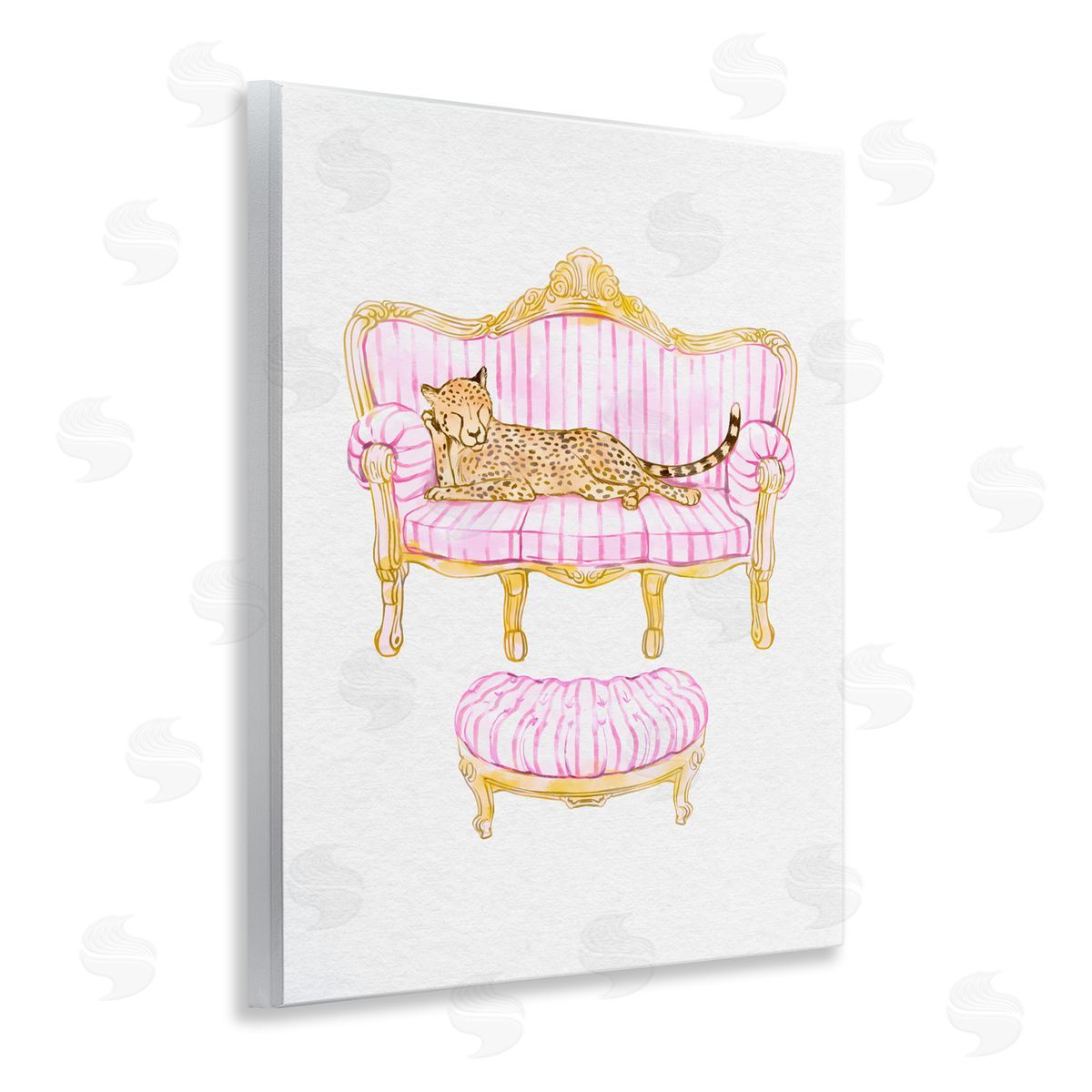 Ziwei Li Cheetah Resting Stylish Furniture Wall Plaque Art Print