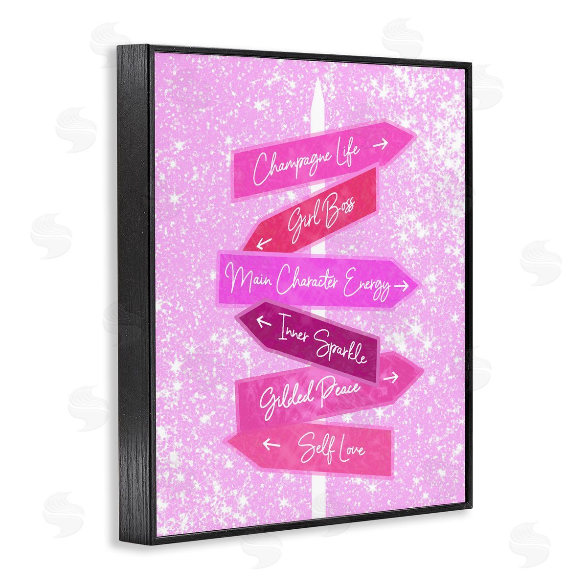 Ziwei Li Confident Glam Sign Posts Black Framed Giclee Art Print
