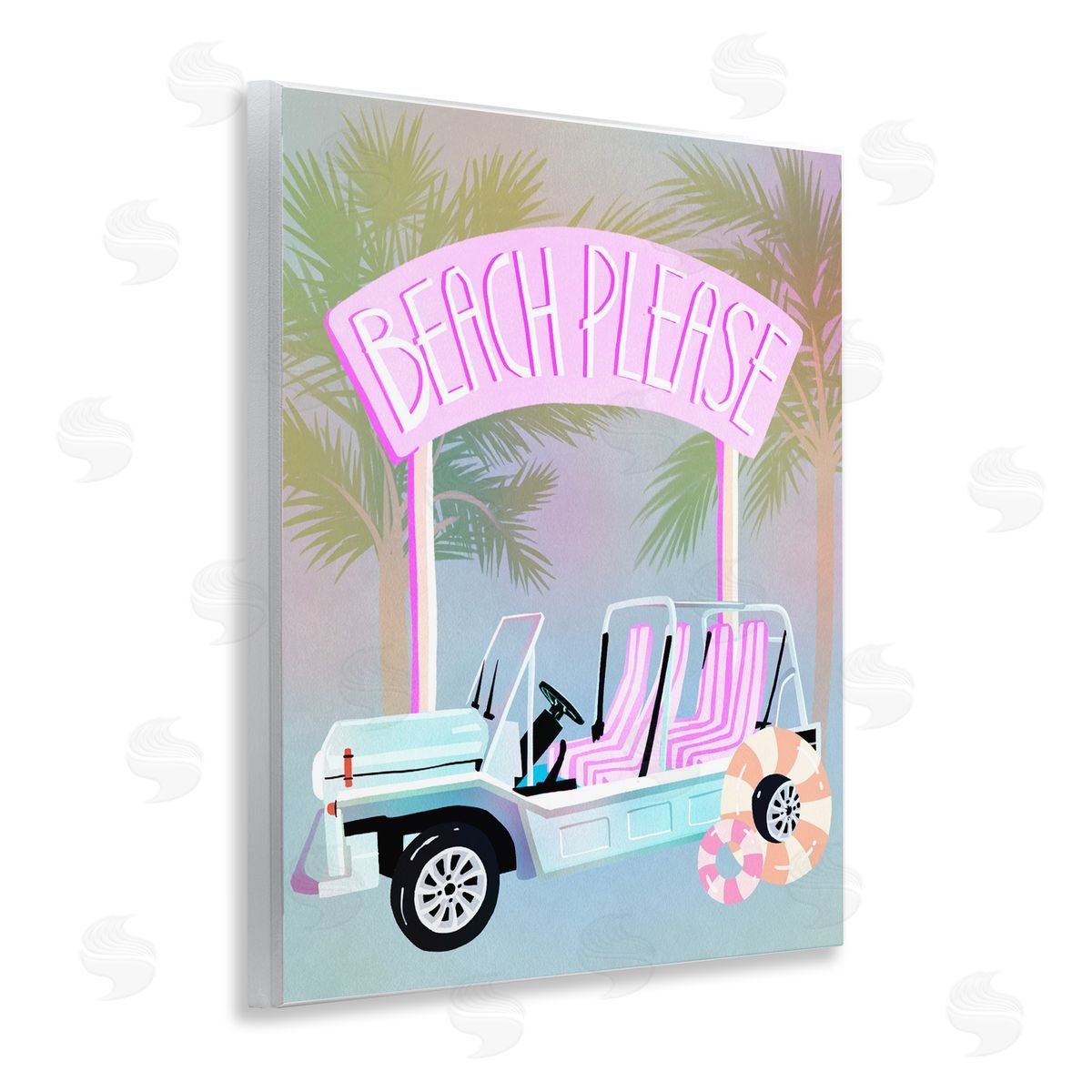 Ziwei Li Beach Please Summer Car Wall Plaque Art Print