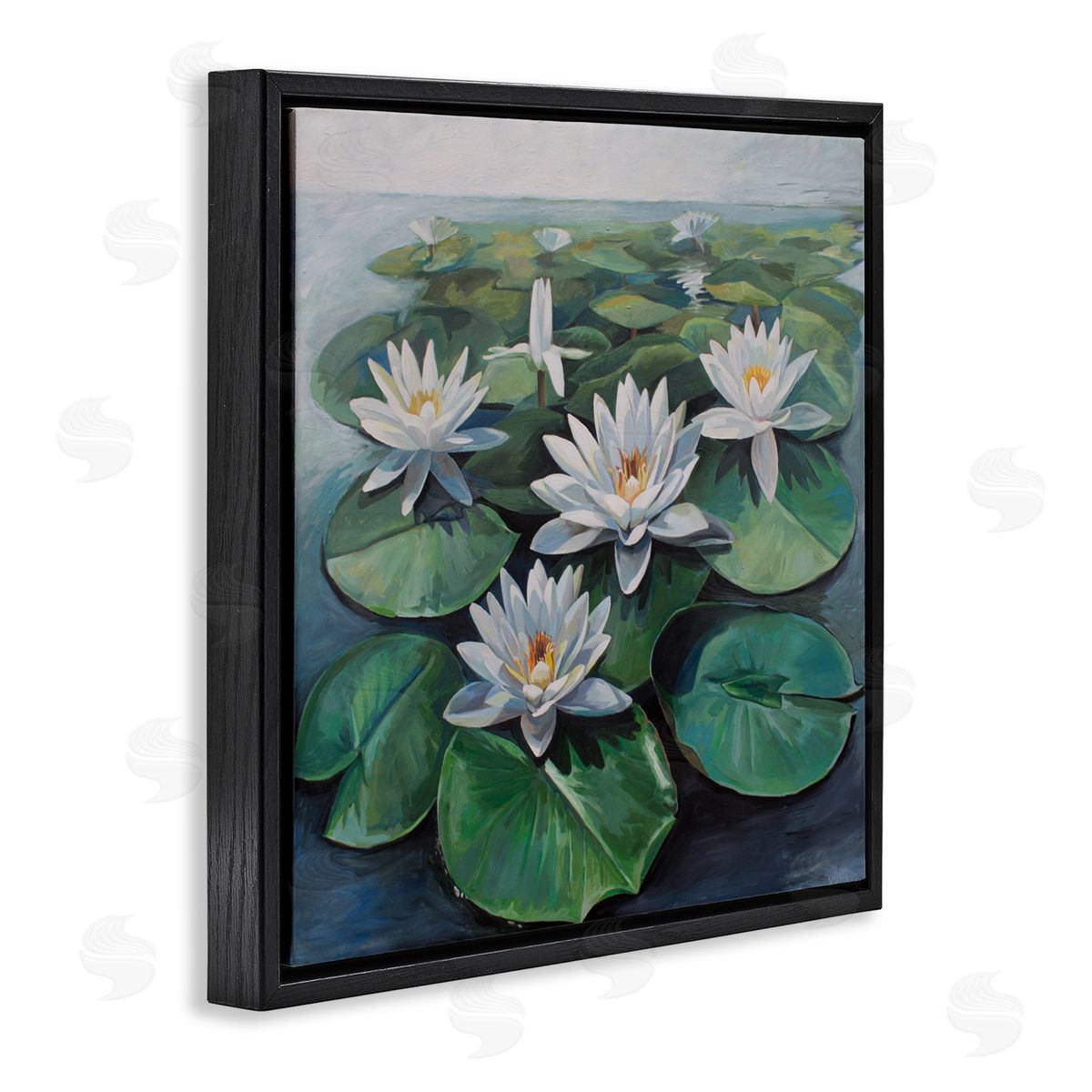 Violeta Vollmer Peaceful Lily Pad Pond Canvas Wall Art Print