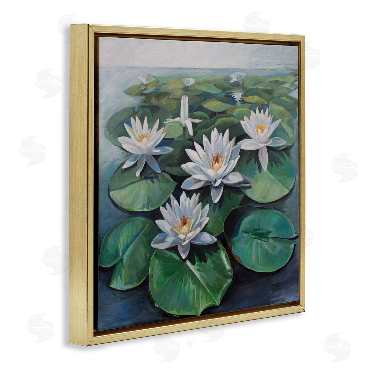 Violeta Vollmer Peaceful Lily Pad Pond Canvas Wall Art Print