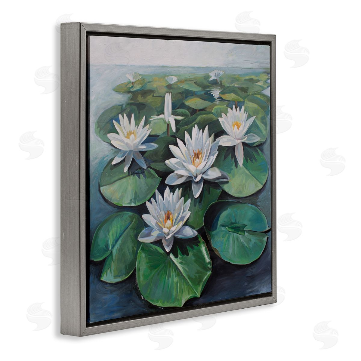 Violeta Vollmer Peaceful Lily Pad Pond Canvas Wall Art Print
