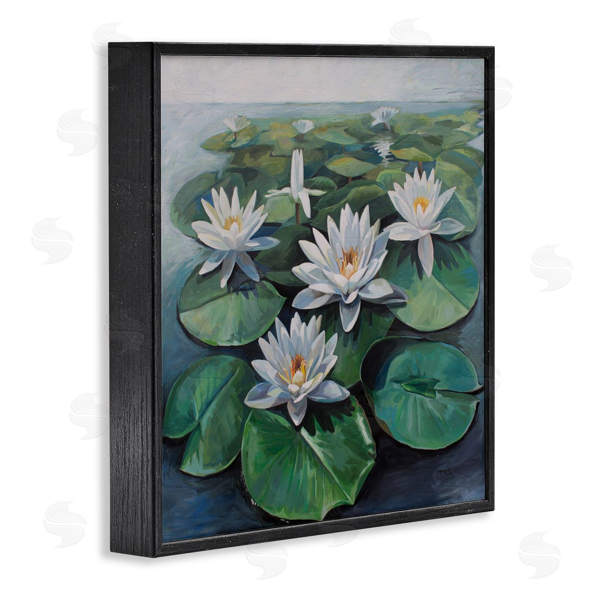 Violeta Vollmer Peaceful Lily Pad Pond Canvas Wall Art Print