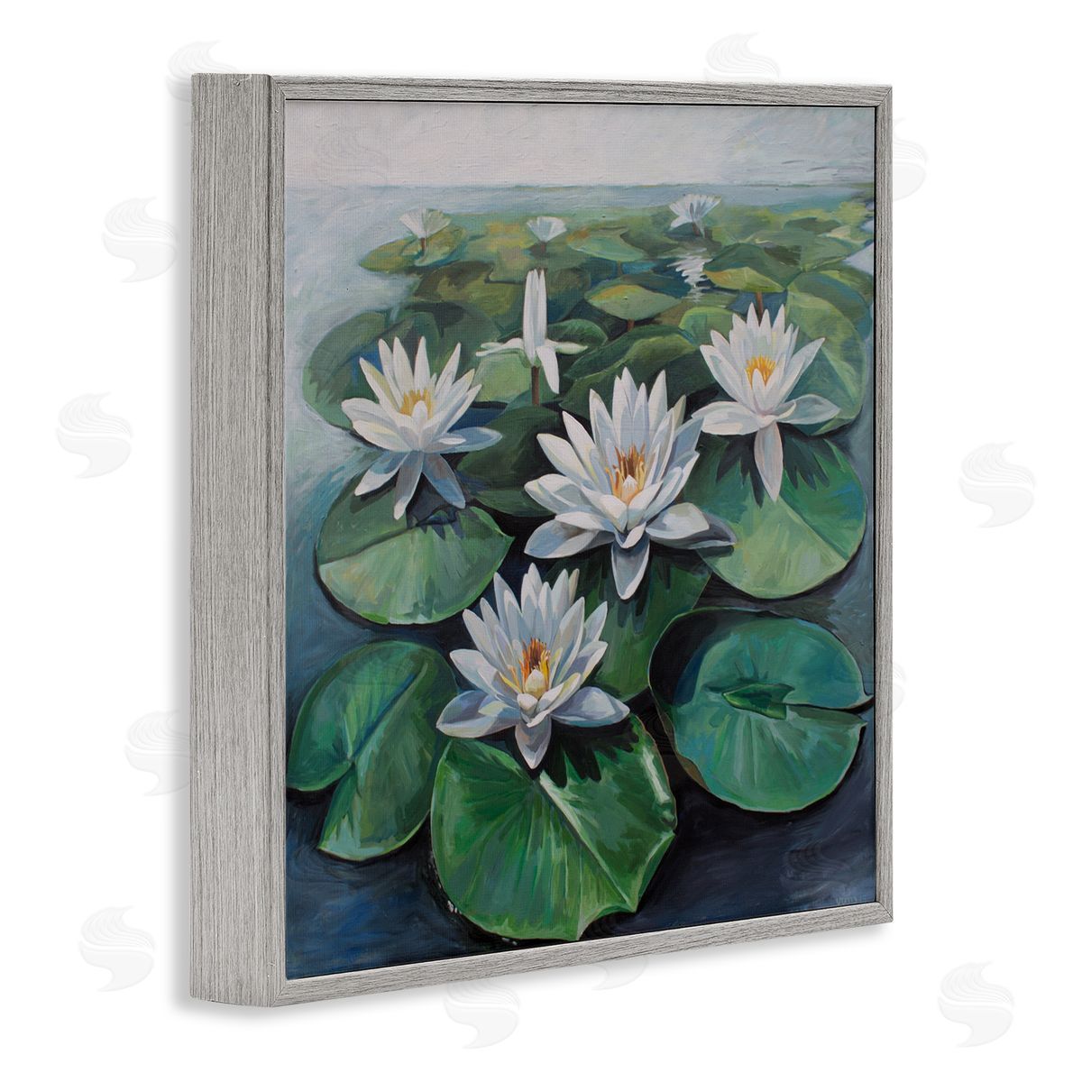 Violeta Vollmer Peaceful Lily Pad Pond Canvas Wall Art Print