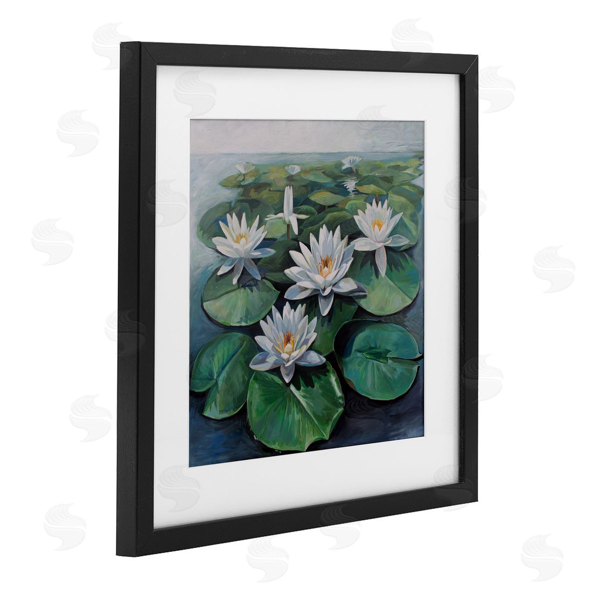 Violeta Vollmer Peaceful Lily Pad Pond Canvas Wall Art Print