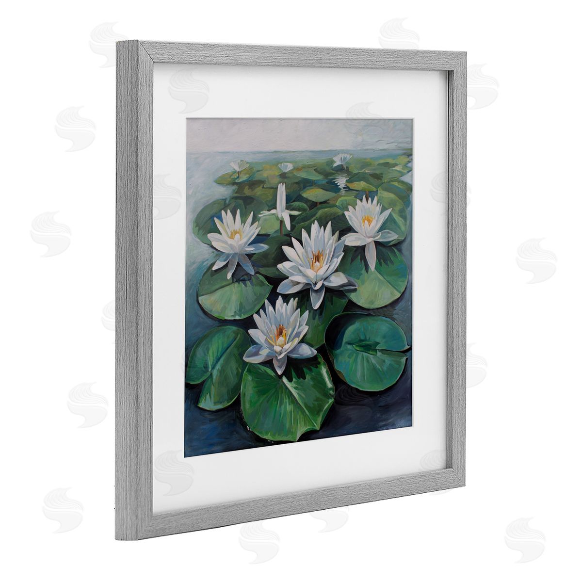Violeta Vollmer Peaceful Lily Pad Pond Canvas Wall Art Print