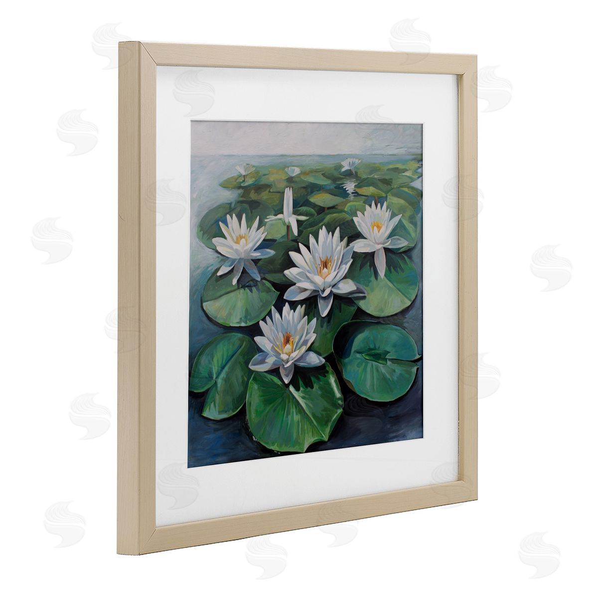 Violeta Vollmer Peaceful Lily Pad Pond Canvas Wall Art Print