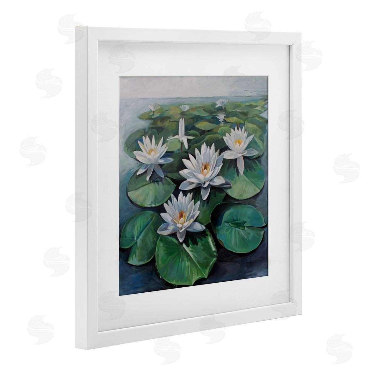 Violeta Vollmer Peaceful Lily Pad Pond Canvas Wall Art Print