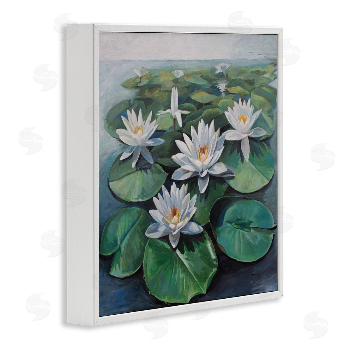 Violeta Vollmer Peaceful Lily Pad Pond Canvas Wall Art Print