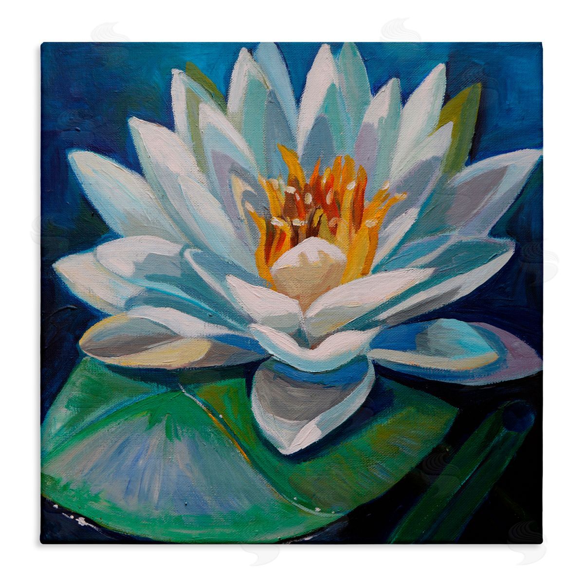 Violeta Vollmer Peaceful Lotus Flower Canvas Wall Art Print