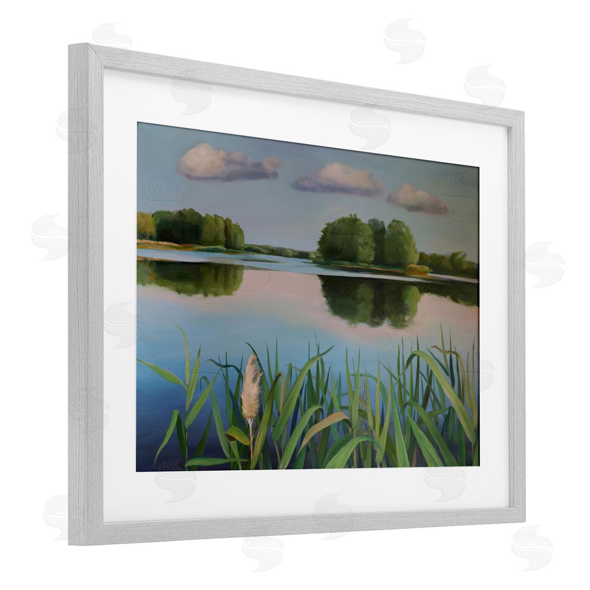 Violeta Vollmer Serene Marsh Reflection Canvas Wall Art Print