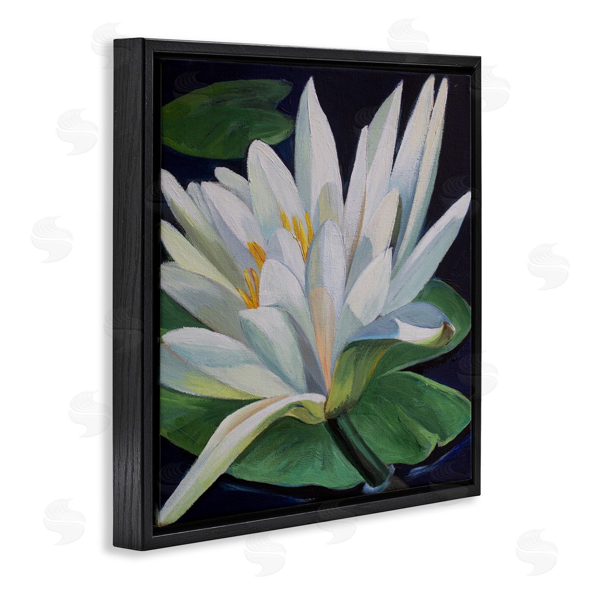 Violeta Vollmer Waterlily Petals on Pond Canvas Wall Art Print