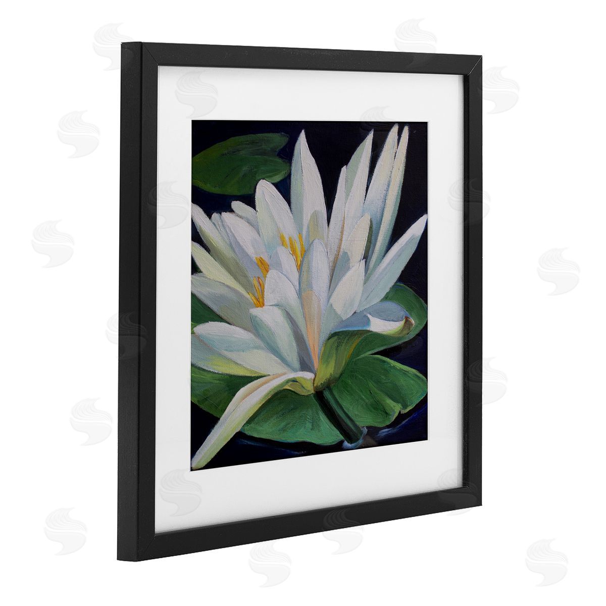 Violeta Vollmer Waterlily Petals on Pond Canvas Wall Art Print