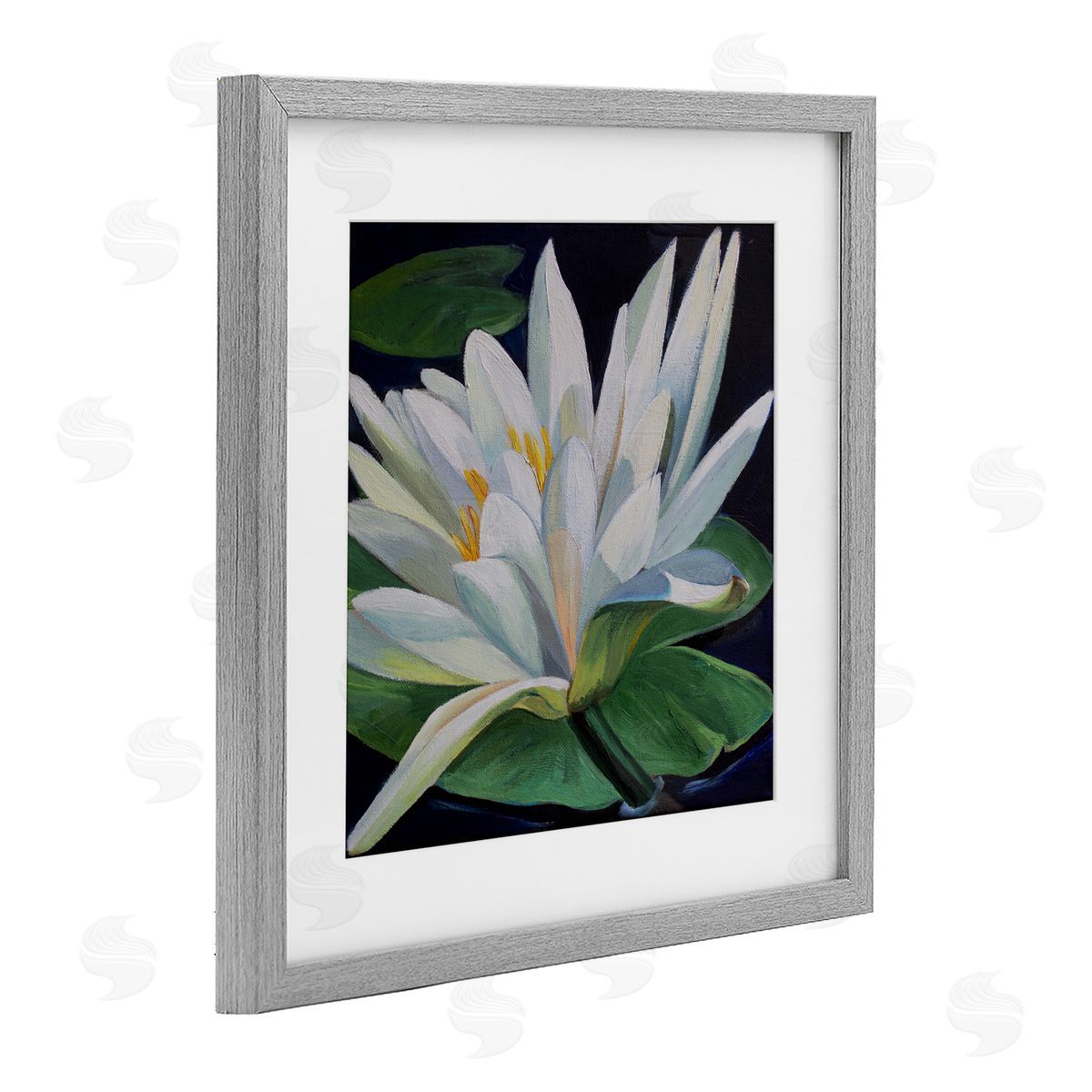 Violeta Vollmer Waterlily Petals on Pond Canvas Wall Art Print