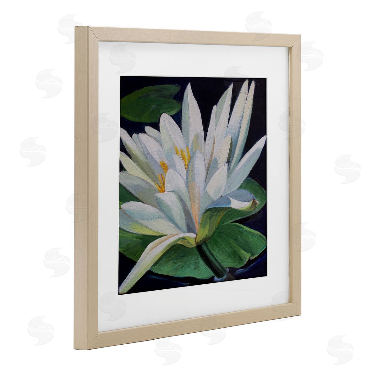 Violeta Vollmer Waterlily Petals on Pond Canvas Wall Art Print