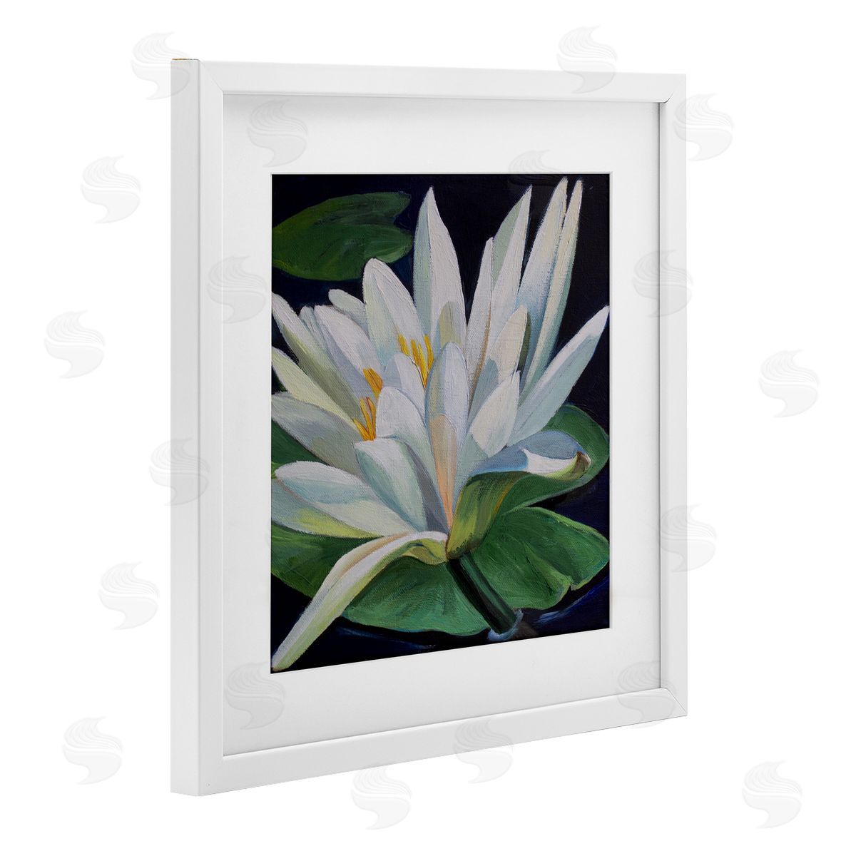 Violeta Vollmer Waterlily Petals on Pond Canvas Wall Art Print