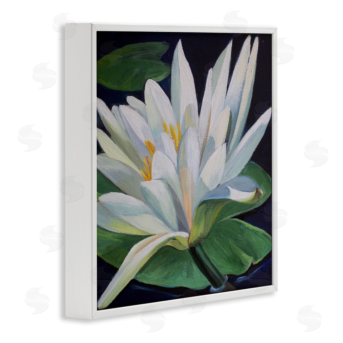 Violeta Vollmer Waterlily Petals on Pond Canvas Wall Art Print