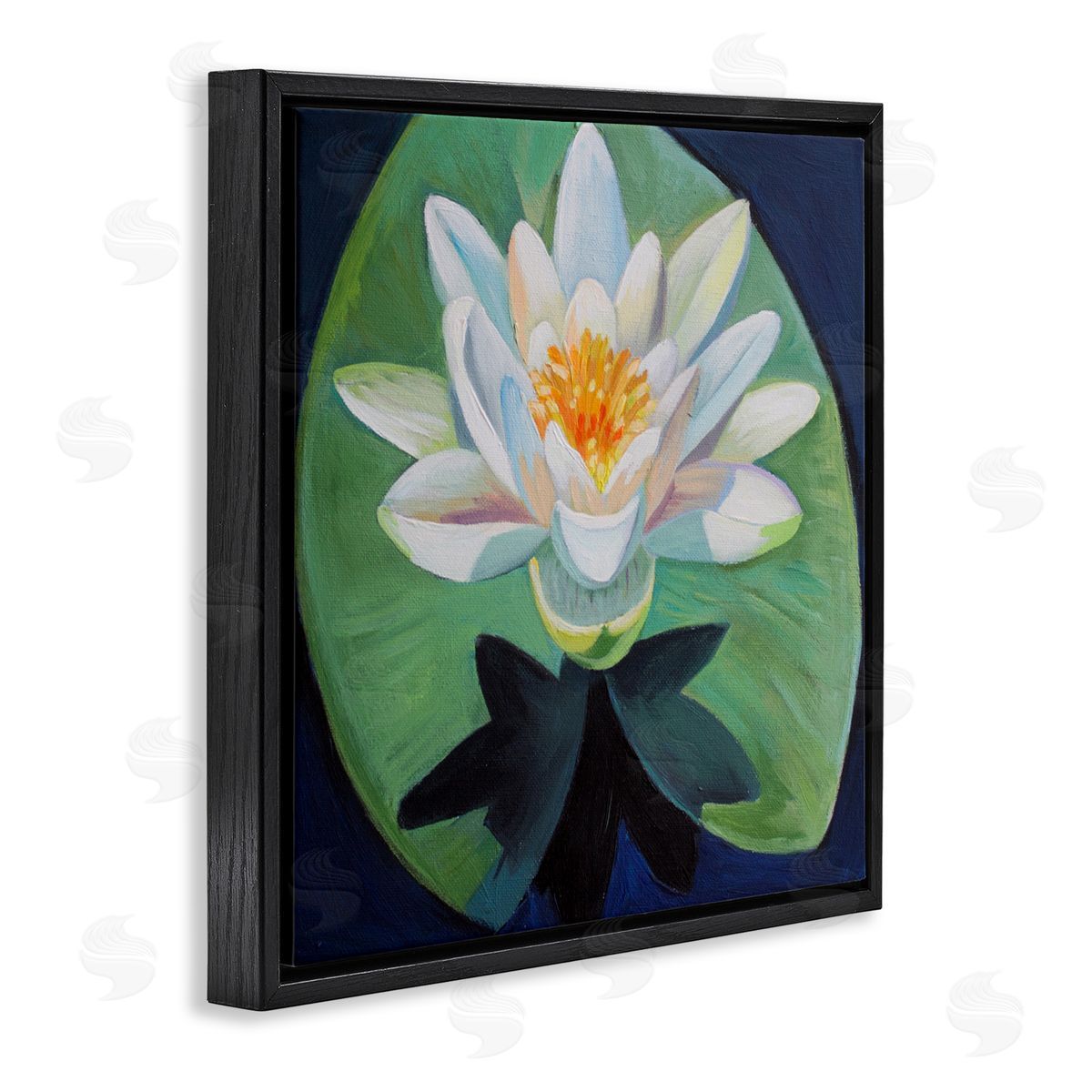 Violeta Vollmer Elegant Lotus & Lily Pad Canvas Wall Art Print