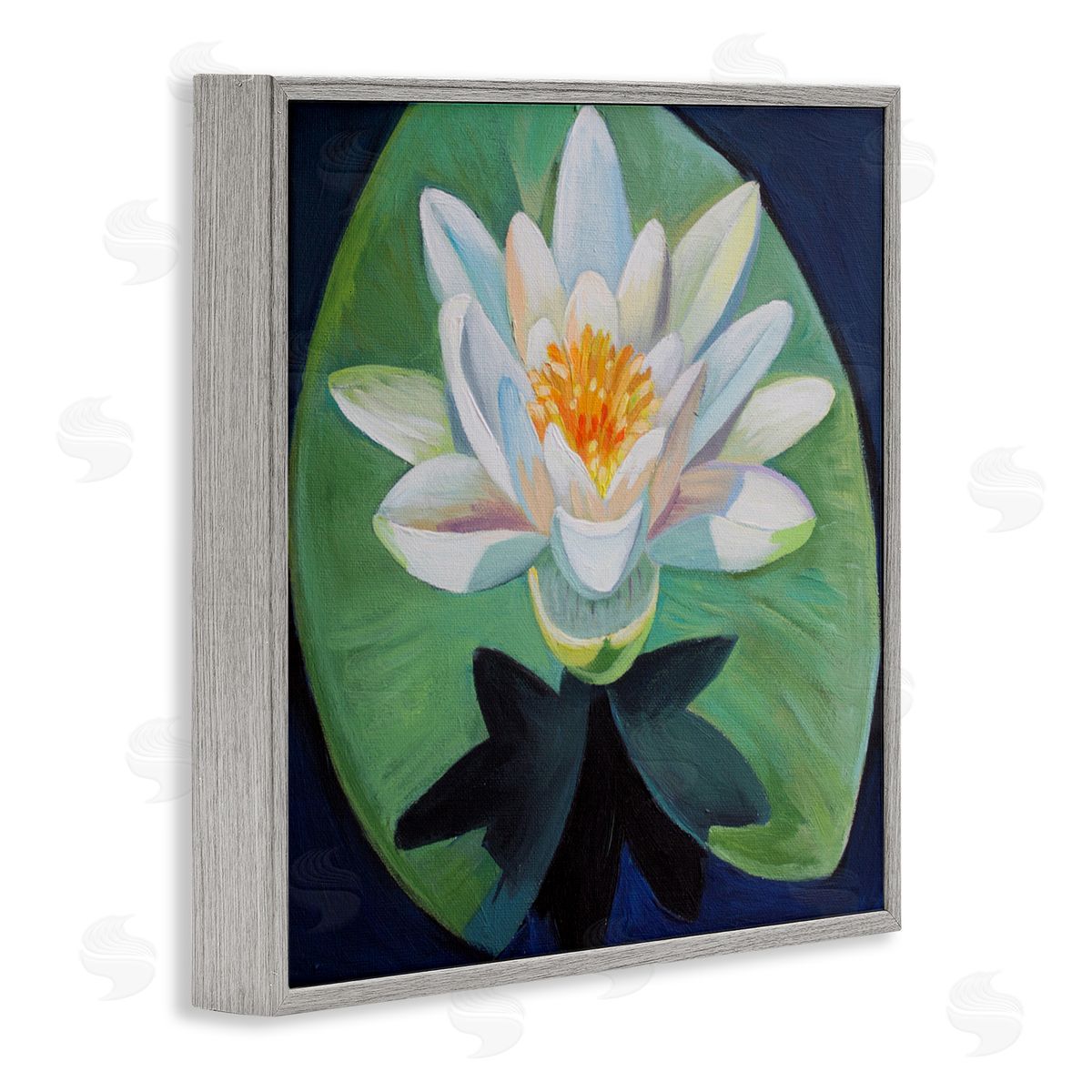 Violeta Vollmer Elegant Lotus & Lily Pad Canvas Wall Art Print