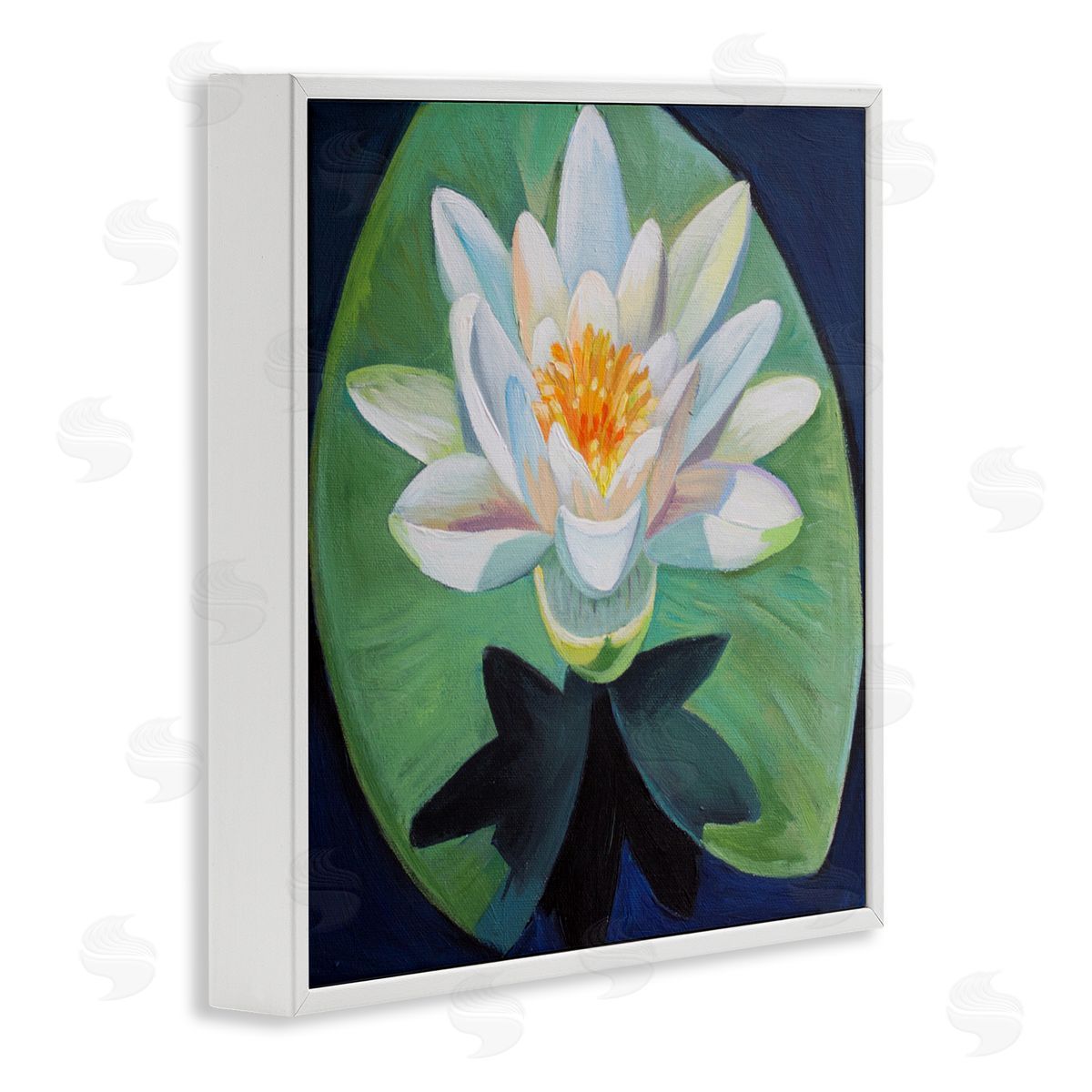 Violeta Vollmer Elegant Lotus & Lily Pad Canvas Wall Art Print