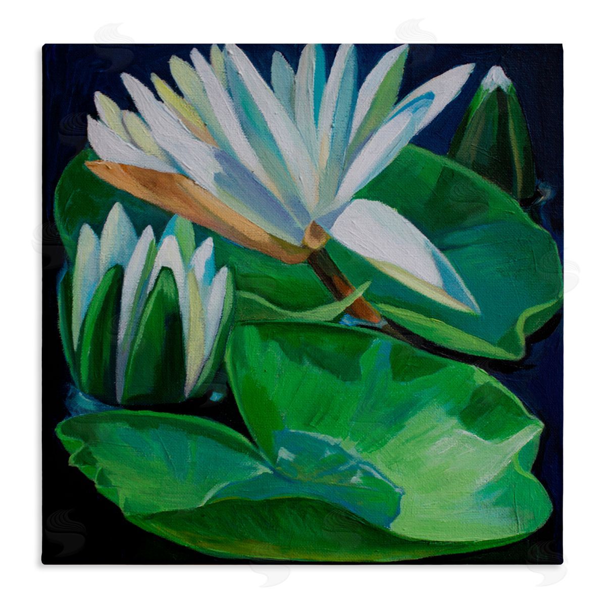 Violeta Vollmer Waterlilies & Lily Pads Canvas Wall Art Print