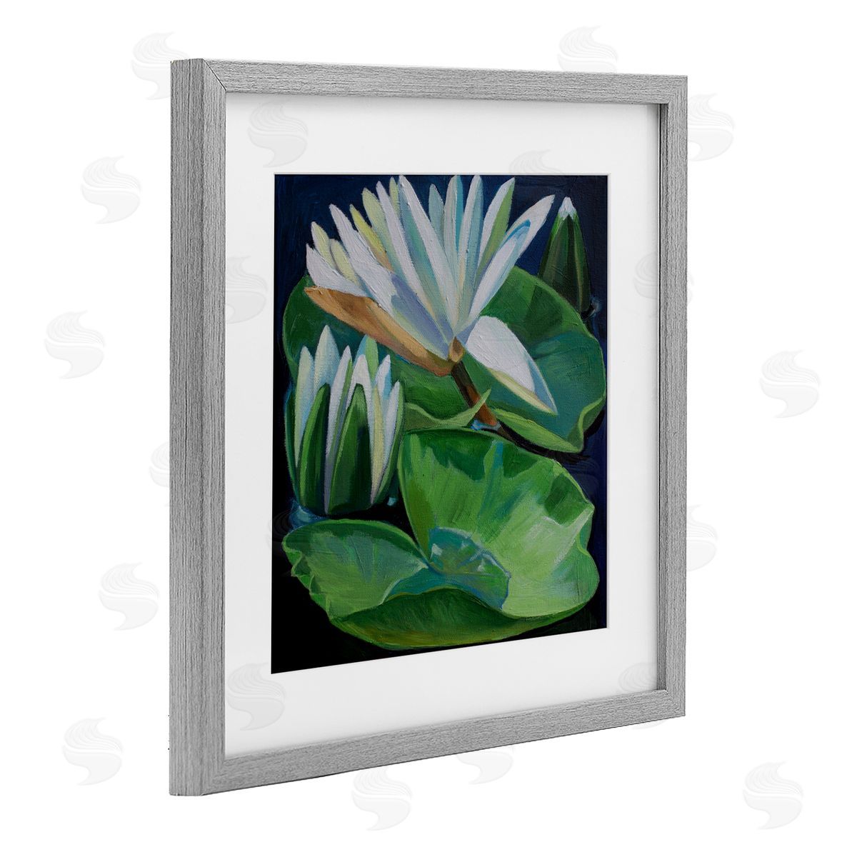 Violeta Vollmer Waterlilies & Lily Pads Canvas Wall Art Print