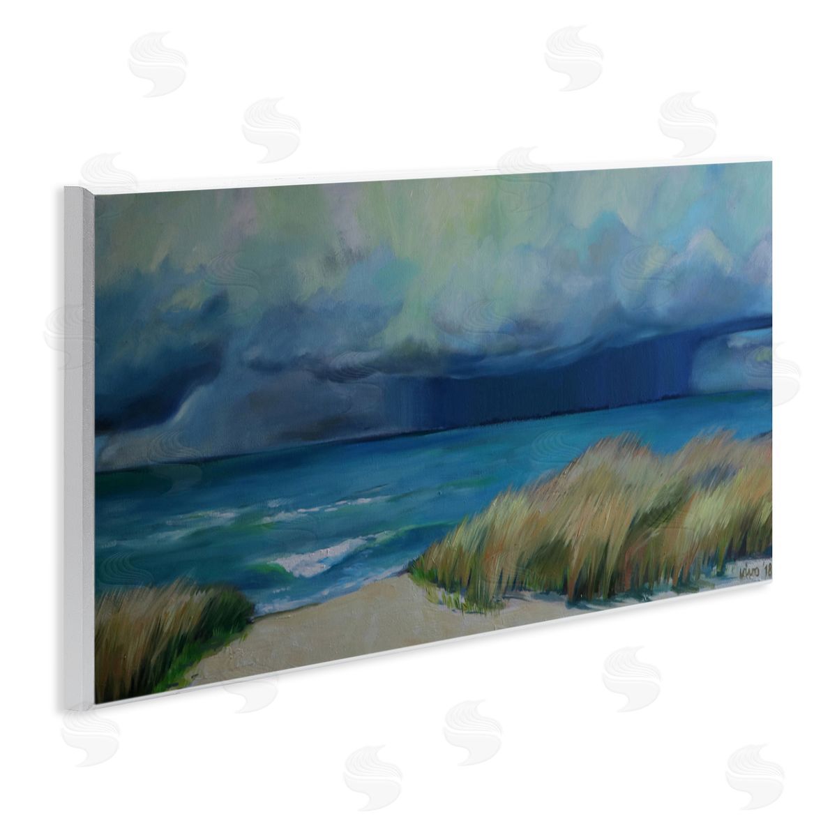 Violeta Vollmer Stormy Seascape Sky Canvas Wall Art Print
