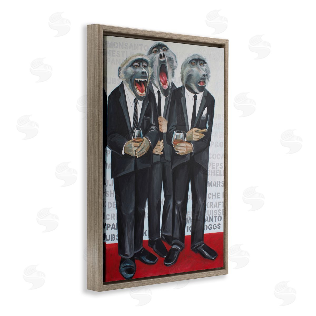 Violeta Vollmer Formal Monkeys in Suits Canvas Wall Art Print