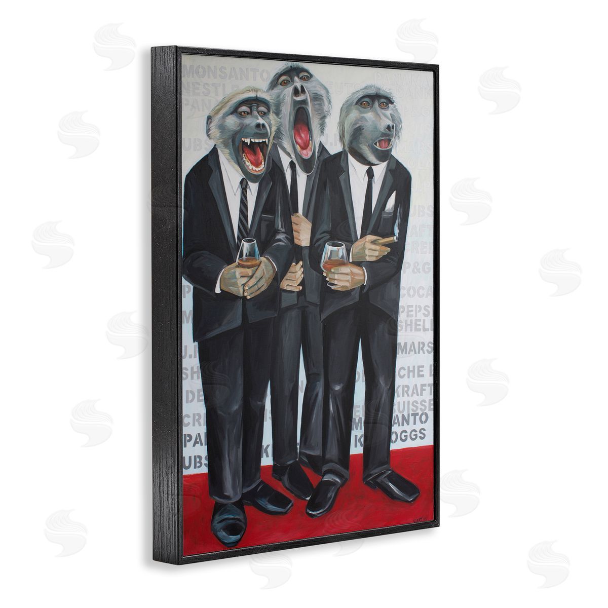 Violeta Vollmer Formal Monkeys in Suits Canvas Wall Art Print