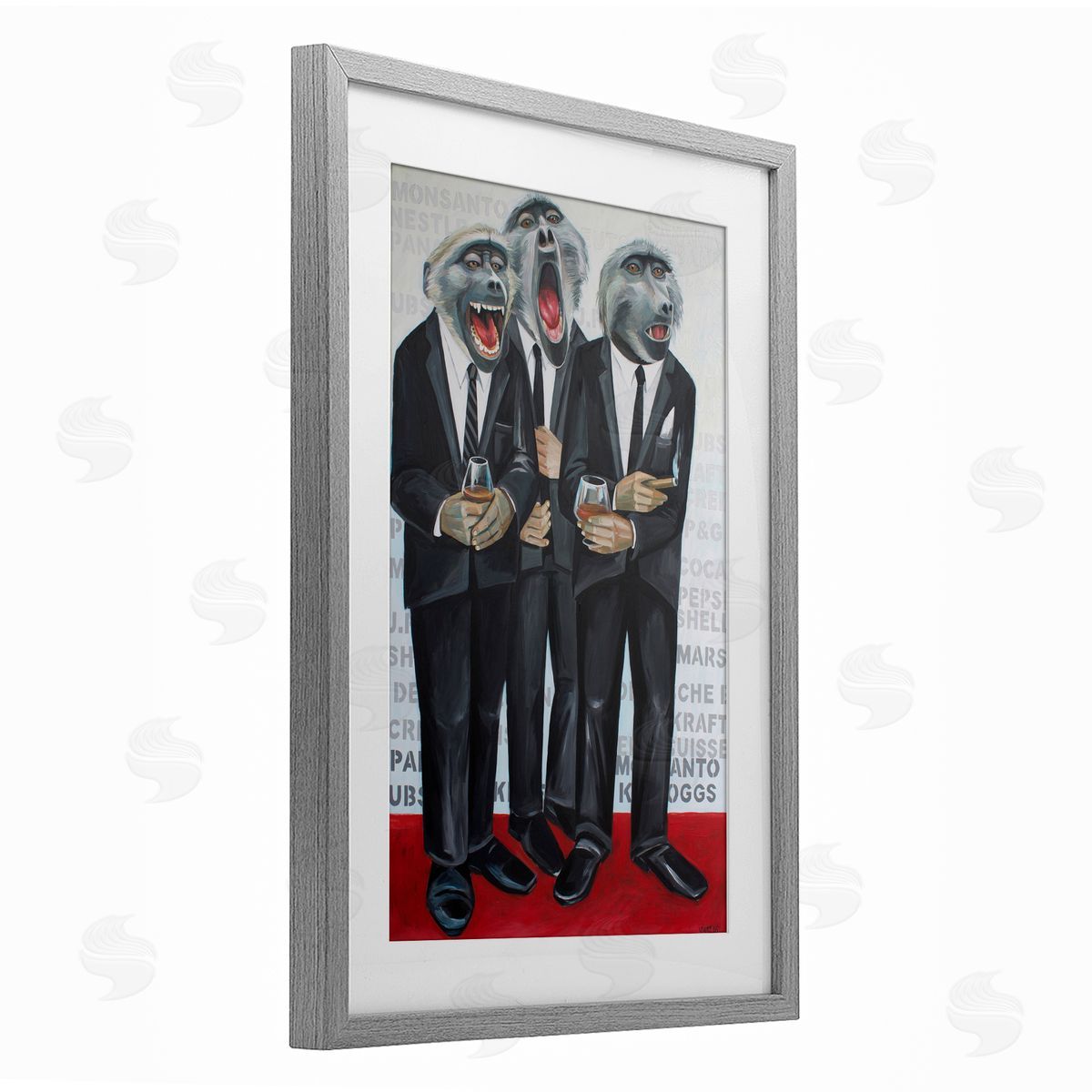 Violeta Vollmer Formal Monkeys in Suits Canvas Wall Art Print