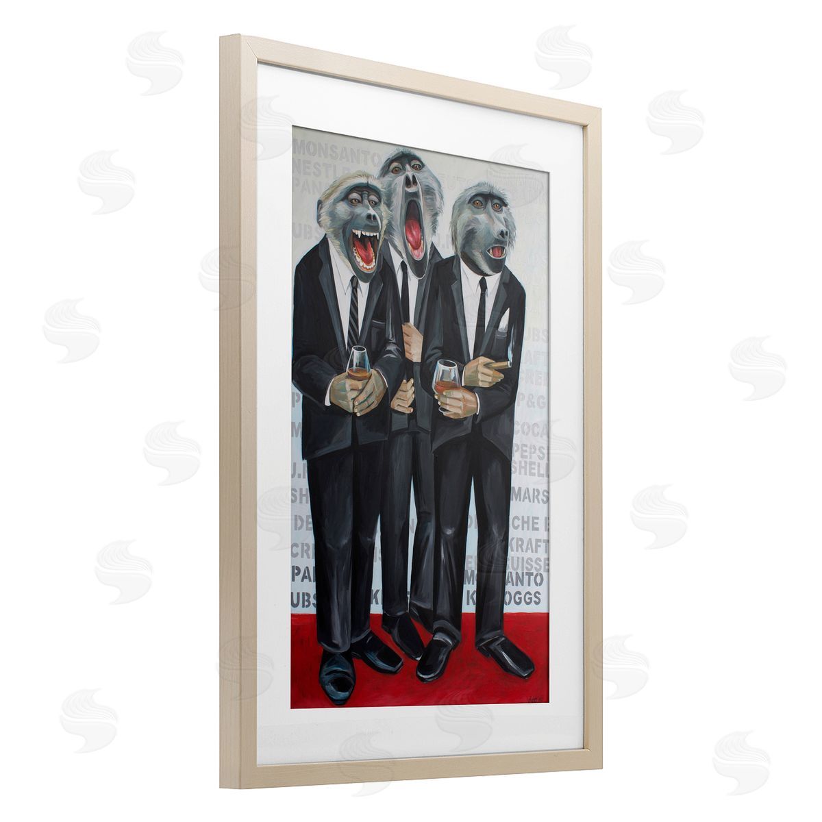 Violeta Vollmer Formal Monkeys in Suits Canvas Wall Art Print