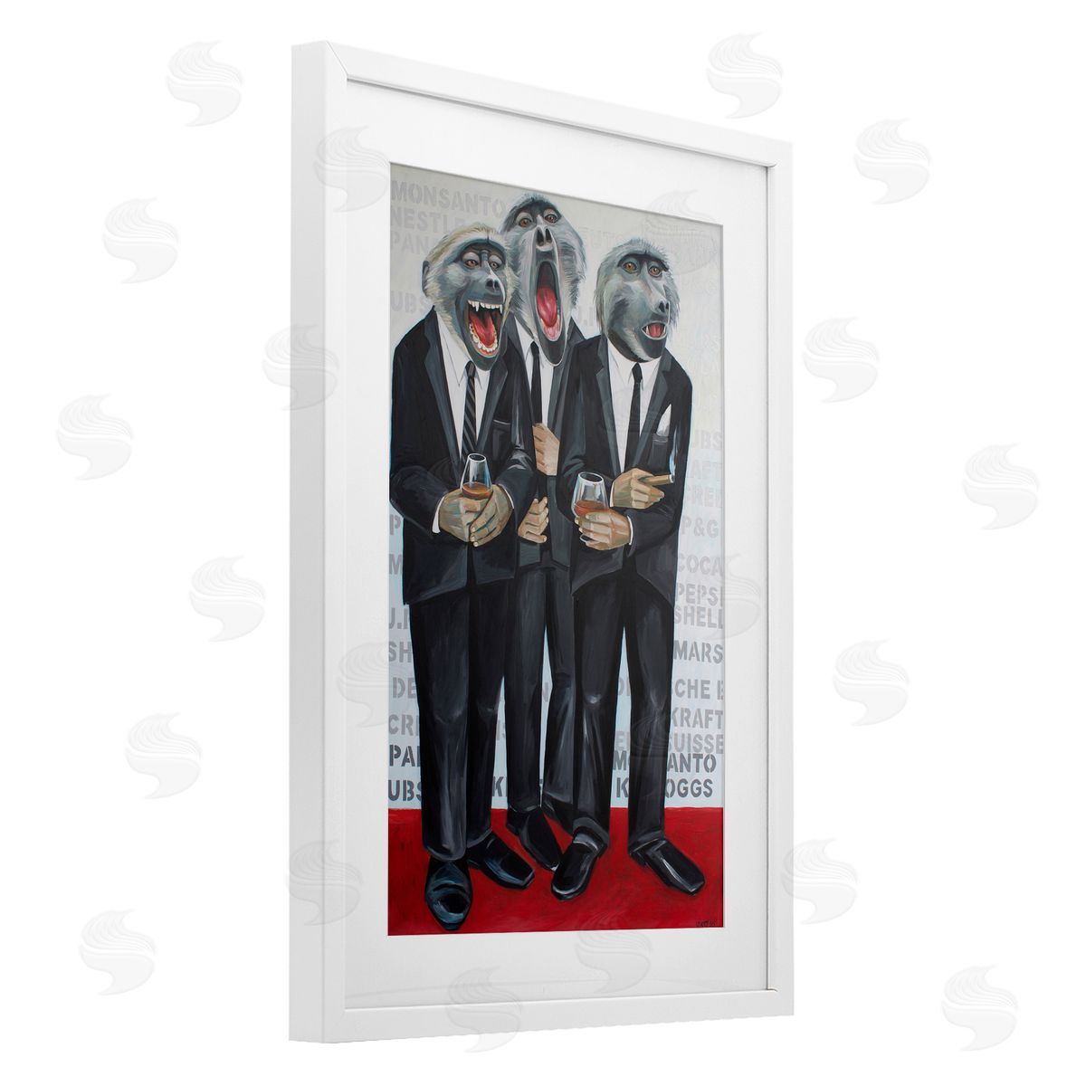 Violeta Vollmer Formal Monkeys in Suits Canvas Wall Art Print