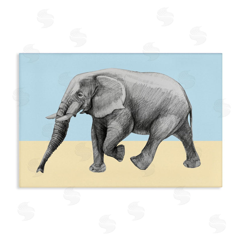 Violeta Vollmer | Stepping Elephant in Sketched Style