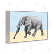 Violeta Vollmer | Stepping Elephant in Sketched Style