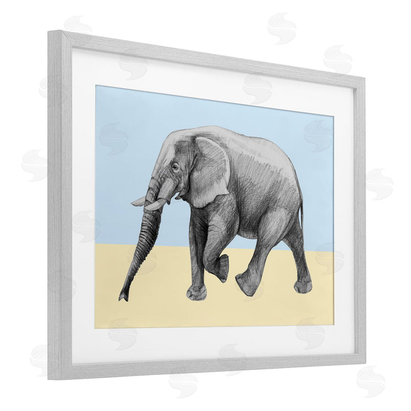 Violeta Vollmer | Stepping Elephant in Sketched Style