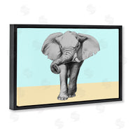 Violeta Vollmer | Sketched Elephant on Blocked Hues