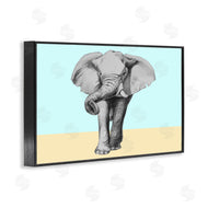 Violeta Vollmer | Sketched Elephant on Blocked Hues