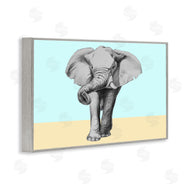 Violeta Vollmer | Sketched Elephant on Blocked Hues